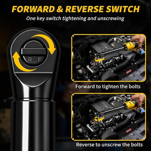 3/8"Cordless Ratchet Wrench Set Compatible with DEWALT 20V MAX Battery | 60Ft-Lbs Brushless Motor Power Electric Ratchet Tool Kit, 1/4" Adapters, 3" Extension Bar & 7 Sockets in Kuwait