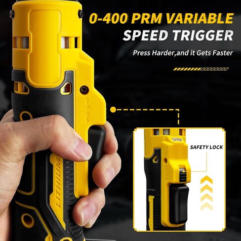 3/8"Cordless Ratchet Wrench Set Compatible with DEWALT 20V MAX Battery | 60Ft-Lbs Brushless Motor Power Electric Ratchet Tool Kit, 1/4" Adapters, 3" Extension Bar & 7 Sockets in Kuwait