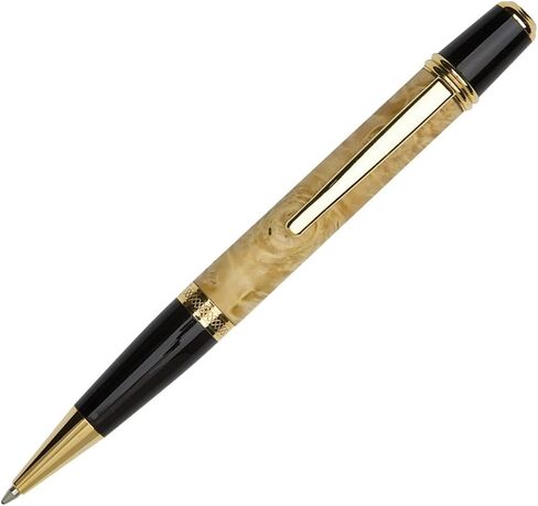 ROCKLER Manhattan Ballpoint Pen Hardware Kit - Black Titanium w/Gold in Kuwait