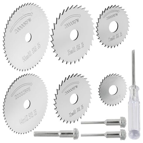 Cutting Wheel for Drill 1/8" 1/4" Hex Round Shank Rotary Drill Saw, 6Pcs HSS Saw Blades for Drills Rotary Tools in Kuwait