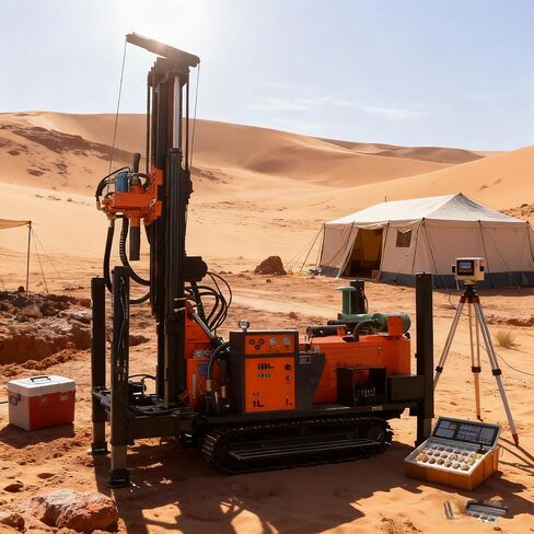 Deep Water Well Drilling Rig | Pneumatic High Torque Borehole Machine | Water Well Drill Rig for Rural Water Supply, Irrigation Systems, and Geological Survey with Reliable Operation. in Kuwait