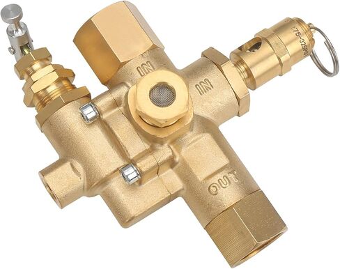 49816283C Pilot Check Unloader Valve Compatible with Ingersoll Rand T30 Gas Powered Air Compressor, 5/8" Inlet 1/2" Outlet 1/8" Control Port Brass Replacement in Kuwait