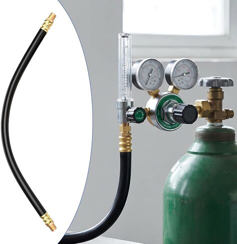 18 Inch Short Air Compressor Hose, 1/4" Male NPT to 1/4" Male NPT Connections Brass Fittings Air Hose Extension Black in Kuwait