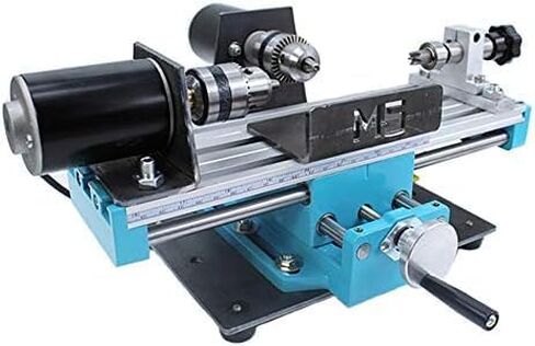 Mini Metal Lathe with High Precision Milling, Variable Speed 7000 RPM for Small Parts Processing, Double Bearing Design in Kuwait