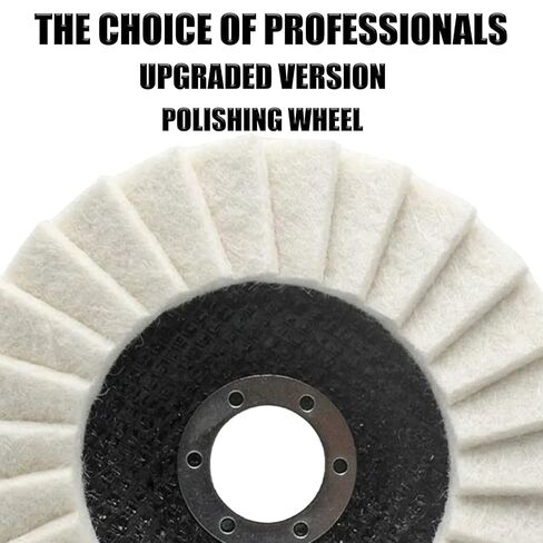 6 Pack Wool Polishing Wheel for Angle Grinder 5" X 7/8" Wool Felt Flap Polishing Disc for Aluminum/Marble/Metal/Wood/Automotive (6) in Kuwait