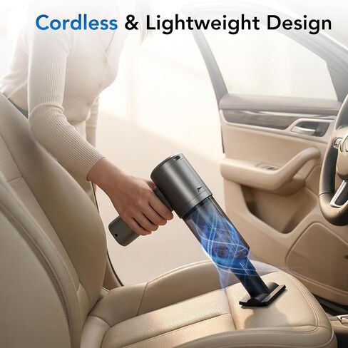 Portable Brushless Car Vacuum Cordless Mini Handheld Vacuums Cleaner High Power with LCD Display and Multi-Nozzles, Hand held Cleaners for Car, Home, Office, Sofa, Pet Hair,Keyboard in Kuwait