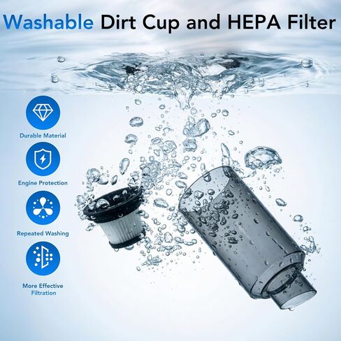 Portable Brushless Car Vacuum Cordless Mini Handheld Vacuums Cleaner High Power with LCD Display and Multi-Nozzles, Hand held Cleaners for Car, Home, Office, Sofa, Pet Hair,Keyboard in Kuwait