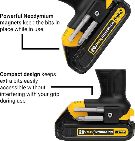 Magnetic Bit Holder for DEWALT 20V Drill Driver Bits Set Low Profile Tool 3D Printed in Kuwait
