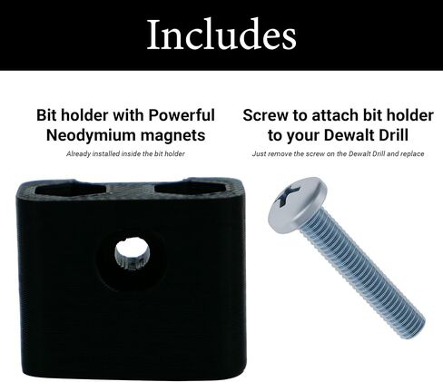Magnetic Bit Holder for DEWALT 20V Drill Driver Bits Set Low Profile Tool 3D Printed in Kuwait