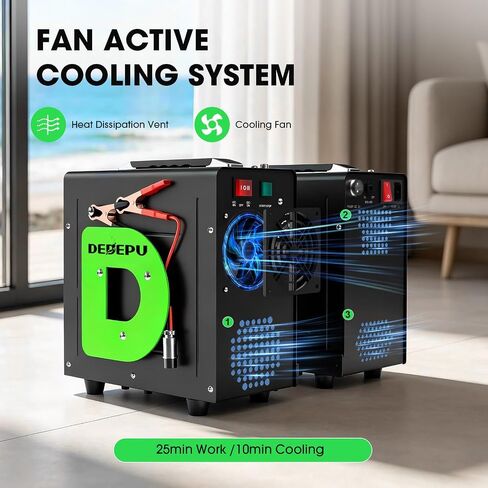 DEDEPU PCP Air Compressor, 4500PSI/30MPa Oil-Water Free High Pressure HPA Pump with Auto-Stop, Built-in Cooling Fan, 12V DC/110V AC Dual Power Fast Fill Pump for Air Rifle, Paintball & Scuba Tank in Kuwait