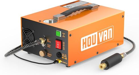 4500PSI 300Bar PCP Air Compressor Portable High Pressure Pump with Auto Shut-Off, DC12V AC110V Dual Power, Built-in Cooling Fan for Airguns, Paintball Tanks, Scuba Diving in Kuwait