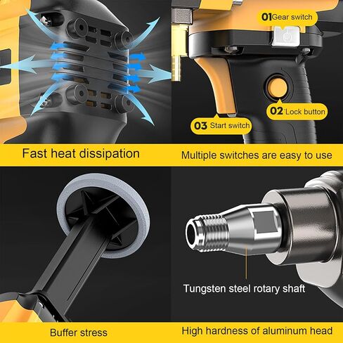 Core Drilling Machine, with 63mm Drill Bit, 2000W Wet Handheld Electric Core Drill, Brushless Motor, Double Clutch, 3-Speed Speed Regulation, for Concrete Brick Block Stone in Kuwait