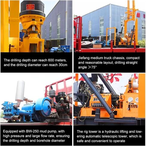 Mobile Drilling Rig with Automatic Pressure Management | 200m 300m 400m 600m Suitable For Rock And Soil Drilling Rig Applications Across Diverse Geological Conditions in Kuwait