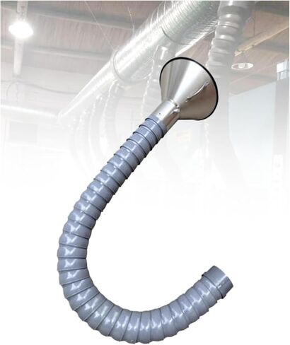 360° Adjustable Air Extractor Flexible Duct Collector Arm with Hood, Articulated Fume Extraction Hose, 160mm Diameter, 100cm Length for Optimal Ventilation in Kuwait
