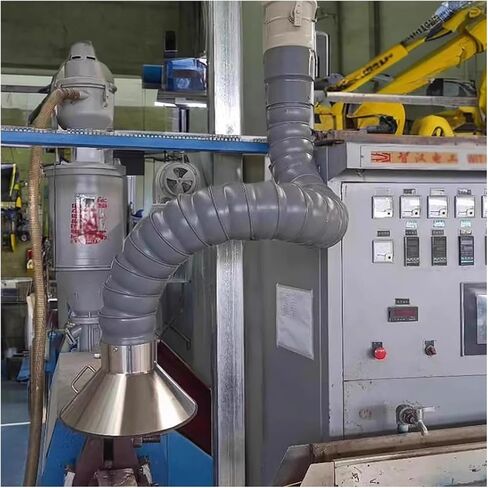 Adjustable Air Extractor Duct Collector Arm with Capture Hood for Welding Smoke & Woodworking Dust, 11ft Fume Extraction Hose (200MM/7.87in) - Flexible & Efficient Dust Control in Kuwait