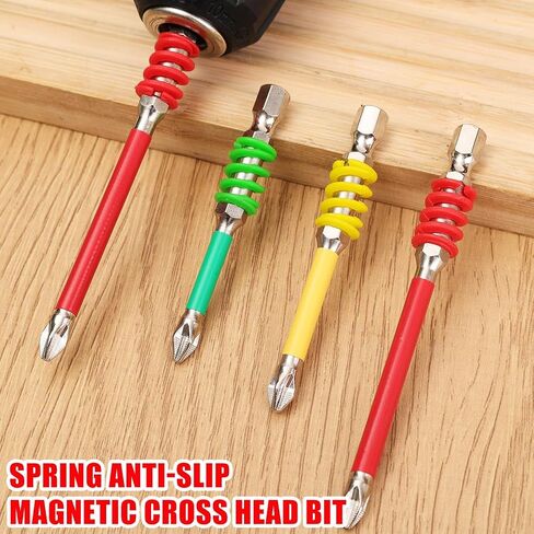 3Pcs 65/70/90mm Spring Screwdriver Bits Magnetic Anti-Slip Hex Shank Drill Head Screwdriver Bit DIY Woodworking Repair Accessories in Kuwait
