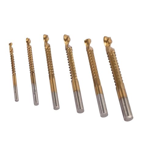 Garosa 6 Pcs HSS Twist Drill Bits 3-8mm Serrated Side Cutting Drill Bit Carpenter for Wood Metal Plastic Hole Drilling in Kuwait