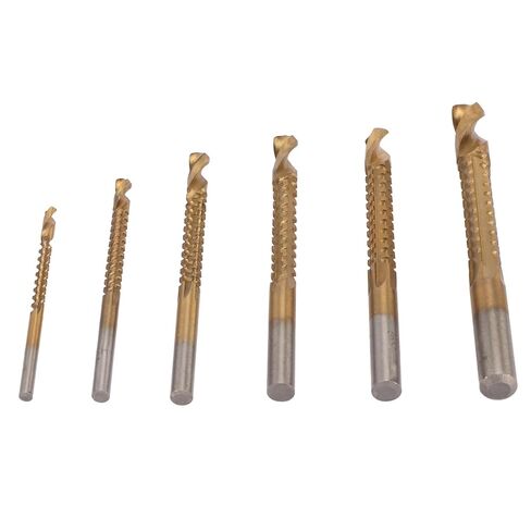 Garosa 6 Pcs HSS Twist Drill Bits 3-8mm Serrated Side Cutting Drill Bit Carpenter for Wood Metal Plastic Hole Drilling in Kuwait