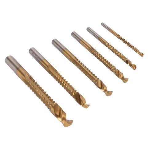 Garosa 6 Pcs HSS Twist Drill Bits 3-8mm Serrated Side Cutting Drill Bit Carpenter for Wood Metal Plastic Hole Drilling in Kuwait