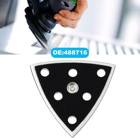 Grinder 6 Holes Sanding Pad Hard 488716 95x95x95mm Compatible with Festool DX 93 RO 90 DX Model Grinder in Kuwait
