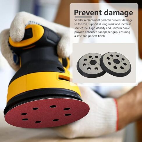 Upgraded 5" 8-Hole Hook and Loop Orbital Sanding Replacement Pads Compatible for HITACHI SV13YB 5" R.0.Sander, 2-Pack in Kuwait