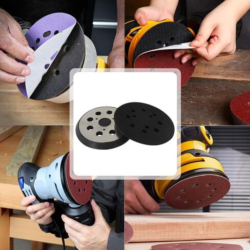 Upgraded 5" 8-Hole Hook and Loop Orbital Sanding Replacement Pads Compatible for HITACHI SV13YB 5" R.0.Sander, 2-Pack in Kuwait