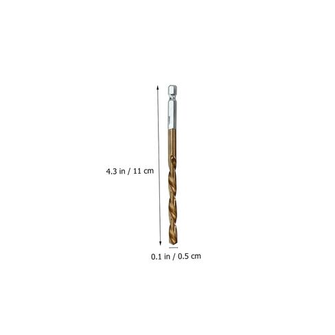 13 PCS Titanium Coated Premium Alloy Drill Bit Set with 1/4 Hex Shank Accurate Spiral Drill Bits for Metal Plastic Aluminum Copper, Sturdy and Versatile for Professional Use in Kuwait