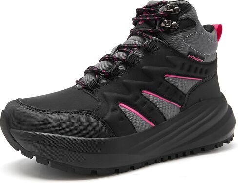 Women's Orthopedic Waterproof Hiking Boots: Comfortable Wide Toe Box Plantar Fasciitis Arch Support Diabetic Walking Shoes, Orthotic Outdoor Ankle Boots for Feet and Heel Pain Relief in Kuwait