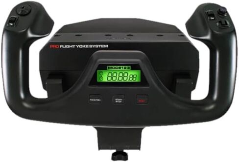 Logitech G PRO Flight Yoke System, Professional Simulation Yoke and Throttle Quadrant, 3 Modes, 75 Programmable Controls, Configurable Throttle Knobs, Steel Shaft, USB, PC - Black in Saudi Arabia