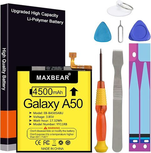Galaxy A70 Battery, (Upgraded) MAXBEAR 5000mAh 3.85V Li-Polymer Replacement Battery EB-BA705ABU for Samsung Galaxy A70 A705 SM-A705F with Repair Tool Kit in Saudi Arabia