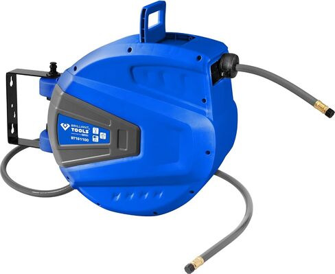 BRILLIANT TOOLS BT161100 DL Hose Reel Diameter 10 mm Connection 3/8 Inch PVC [Powered by KS Tools] in Kuwait