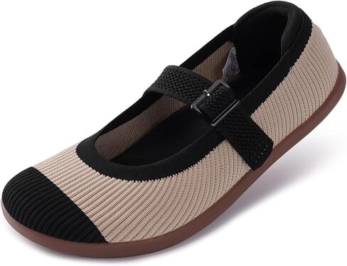 WHITIN Women's Wide Toe Box Barefoot Mary Jane Shoes W95 | Anatomical Toe Box for Wide Feet & Flat Feet, Zero Drop for Natural Foot Position, Comfort for Office, Business, Casual Wear in Kuwait