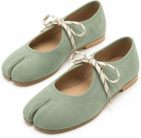 MissHeel Womens Lace Up Split Toe Flats Mary Jane Tabi Shoes Comfortable in Kuwait
