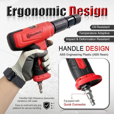 27PCS Air Hammer Kit, Heavy Duty Pneumatic Air Hammer with Chisel Set, 2500 BPM Air Chisel Hammer, Long Barrel Air Hammer with Carrying Case in Kuwait