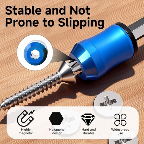 6 Pcs Screwdriver Head Magnetic Ring, Magnetic Drill Bit Holder | 1/4inch 6.35mm Universal Bit Holder, Alloy Screw Holder, Removable Ring Set, for Hex Screwdrivers, Power Bits & DIY Repair in Kuwait