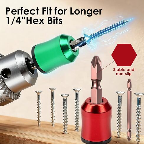 Ocean Pearl 2Pcs Magnetic Screw Ring, 1/4 in Hex Bit Magnetizer for Drill in Kuwait
