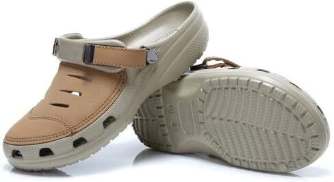 Slippers For Women Men Clogs Sandals Casual Summer Shoes Slipper Men Leisure Flip Flops Men Cow Leather Sandals Light Beach Shoes Yukon Sport Slippers (Color : Khaki, Size : 43) in Kuwait