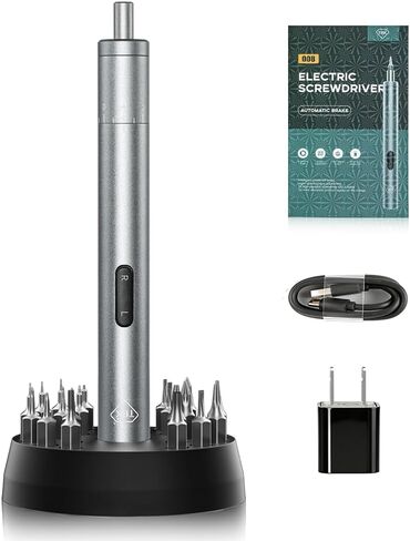 TBK-008 Electric Precision Screwdriver Set | 8-Level Torque Control, 380RPM, 24 Magnetic Bits, USB-C Rechargeable, iPhone iPad MacBook PS5 Nintendo Switch Laptop Repair in Kuwait