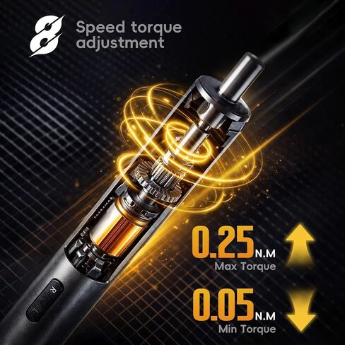 TBK-008 Electric Precision Screwdriver Set | 8-Level Torque Control, 380RPM, 24 Magnetic Bits, USB-C Rechargeable, iPhone iPad MacBook PS5 Nintendo Switch Laptop Repair in Kuwait