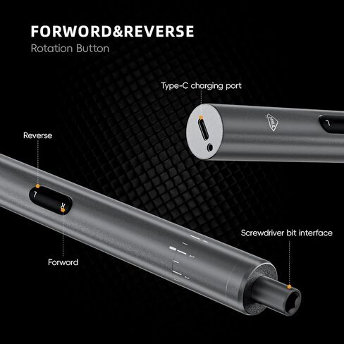 TBK-008 Electric Precision Screwdriver Set | 8-Level Torque Control, 380RPM, 24 Magnetic Bits, USB-C Rechargeable, iPhone iPad MacBook PS5 Nintendo Switch Laptop Repair in Kuwait