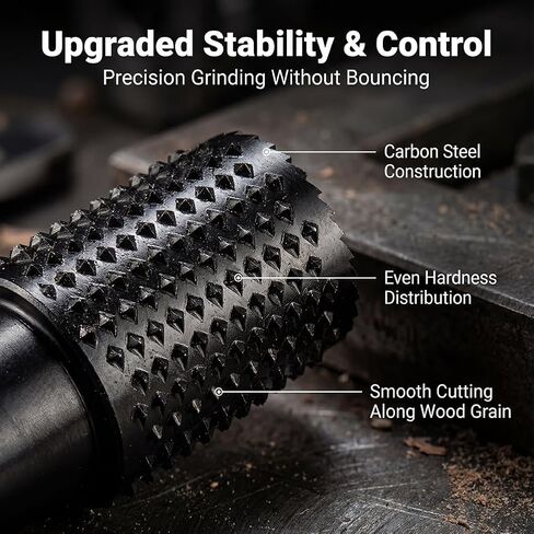 3 PCS Sphere Rotary Burr Set, Upgraded Wood Grinder Ball Gouge with 5/8-11 Thread for 4-1/2" & 5" Angle Grinder Attachments, Wood Carving Burrs for Slotting Engraving & Polishing in Kuwait