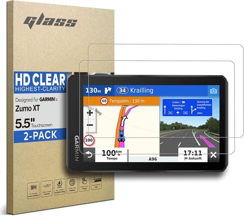 [2-PACK] Tempered Glass Screen Protector for Garmin Zumo XT, Zauts MO XT 5.5 Inch Touchscreen [Glove & Case Friendly] (HD Clear) in Saudi Arabia