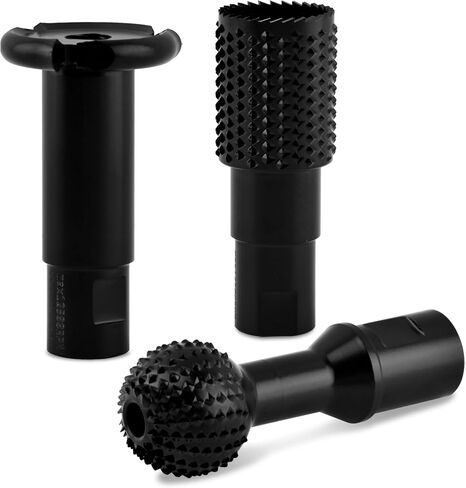 3 PCS Sphere Rotary Burr Set, Upgraded Wood Grinder Ball Gouge with 5/8-11 Thread for 4-1/2" & 5" Angle Grinder Attachments, Wood Carving Burrs for Slotting Engraving & Polishing in Kuwait