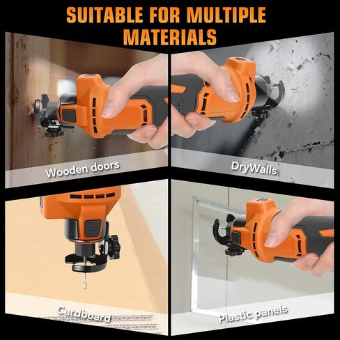 Cordless Drywall Cut-Out Tool for Dewalt 20v Battery, 30000 RPM Brushless Drywall Cutting Tool,LED Light, Adjustable Depth, Drywall Rotary Tool for Sheetrock,Wood in Kuwait