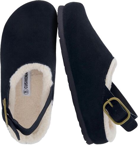 CUSHIONAIRE Luz Suede Clogs for Women with Fuzzy Lining in Kuwait