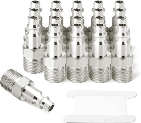 GASHER 10PCS 3/8-Inch NPT Female Industrial Air Tool Fitting, 3/8-Inch High Flow Pneumatic Plugs Max Working Pressure 300PSI in Kuwait
