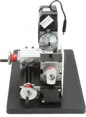 YWBL-WH Mini Metal Lathe, High Precision 24W Motor Turning Machine for DIY Crafting Hobbyists Metal Acrylic 20mm x 135mm Desktop Bench Lathe with 20000RPM and Metal Structure in Kuwait