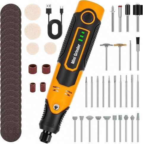 Mini Cordless Rotary Tool 3.6V, Power Rotary Tools for Resin 3D Prints with 58 Attachments – Compact Sanding, Polishing & Drilling Kit for Cured Resin Models, Etching, Engraving, DIY Crafts in Kuwait