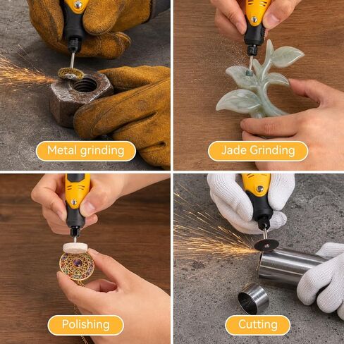 Mini Cordless Rotary Tool 3.6V, Power Rotary Tools for Resin 3D Prints with 58 Attachments – Compact Sanding, Polishing & Drilling Kit for Cured Resin Models, Etching, Engraving, DIY Crafts in Kuwait