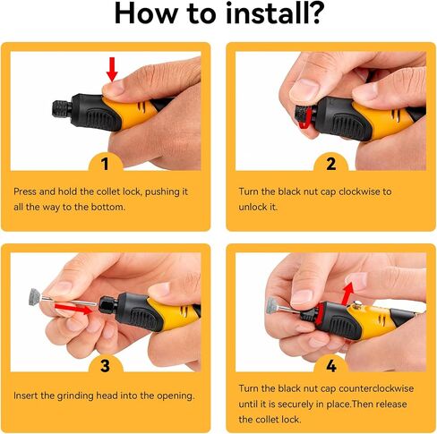 Mini Cordless Rotary Tool 3.6V, Power Rotary Tools for Resin 3D Prints with 58 Attachments – Compact Sanding, Polishing & Drilling Kit for Cured Resin Models, Etching, Engraving, DIY Crafts in Kuwait